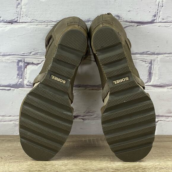 Sorel Brown and Tan Sandals with Gladiator-Inspired Design - Picture 8 of 9